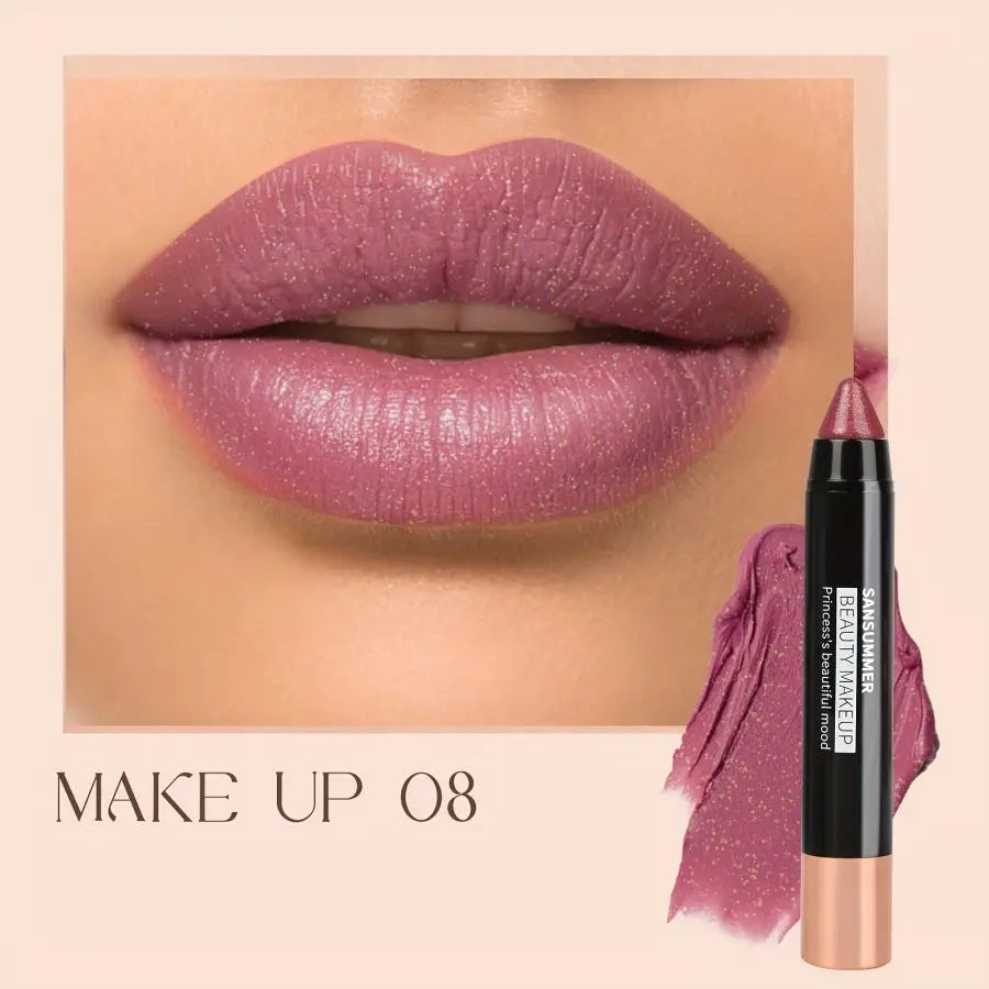 VIBE 8-Color Matte Moisturizing Lipstick Crayons – Waterproof
