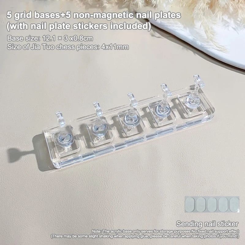 Acrylic Non-Magnetic Nail Display Stand & Tip Holder Set