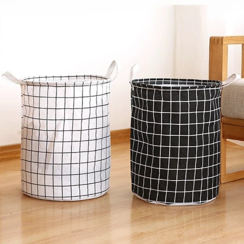 Foldable Fabric Laundry Basket Storage Hamper with Handles