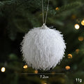 White Petal Foam Christmas Ball Ornament | Xmas Tree Décor