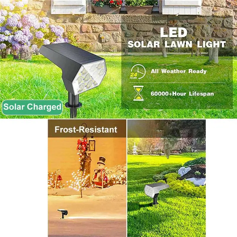 92 LED Solar Spot Lights – Outdoor Garden Pathway Wall 2-Pack