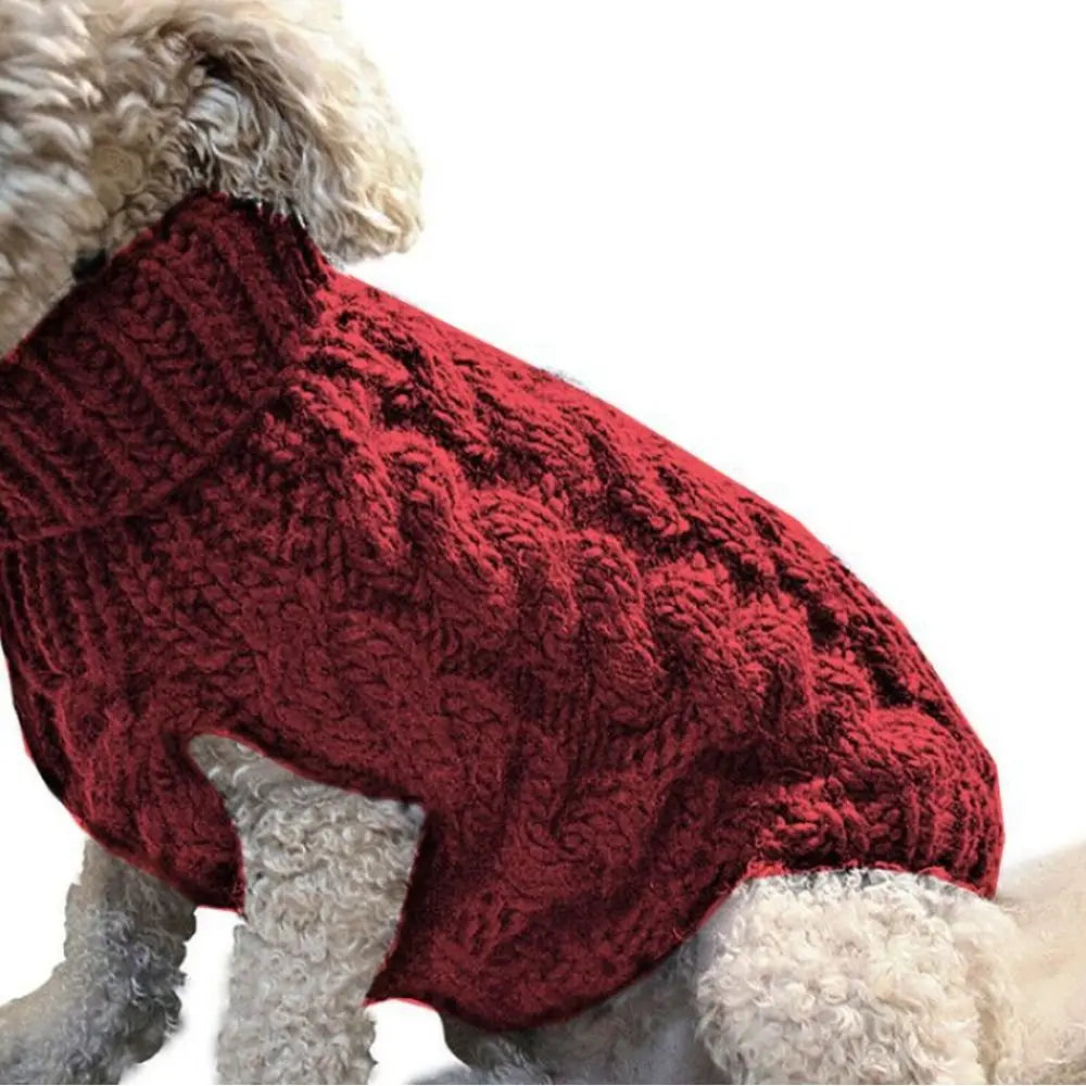 Knitted Dog Sweater – Warm Winter Clothes for Small Dogs
