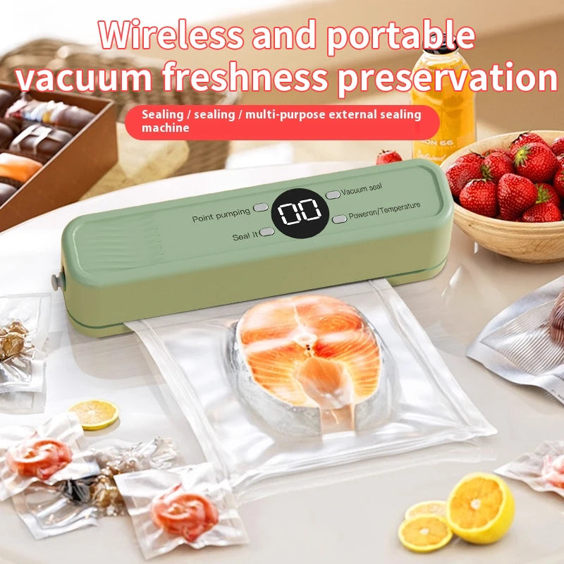Wireless Vacuum Sealer 60KPA Portable Food Sealing Machine
