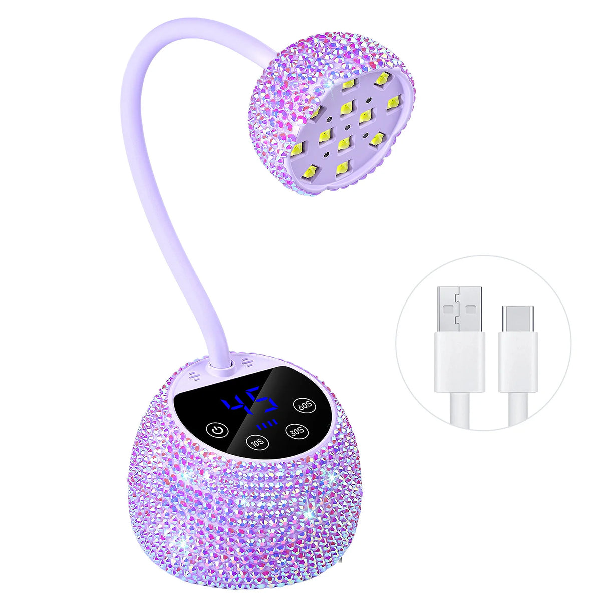 UV LED Nail Lamp 360° Bendable Auto-Sensing Fast Cure Dryer