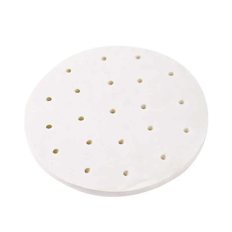 Disposable Perforated Steamer Paper – Non-Stick Bamboo Steamer Liners