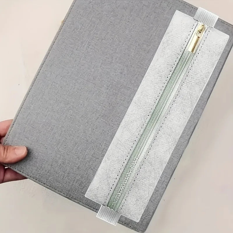 Minimalist PU Leather Pencil Case Zippered Pouch | Office & Travel