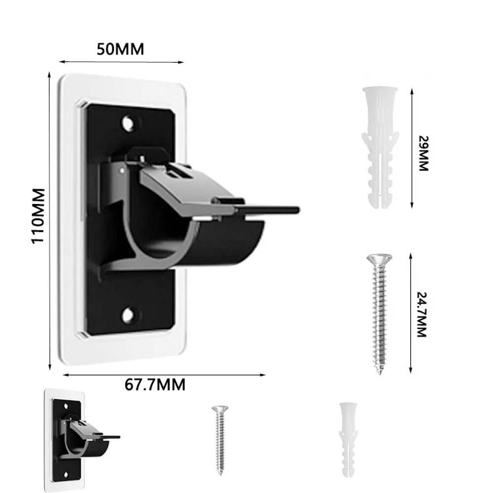 No-Drill Self-Adhesive Curtain Rod Brackets – Wall Mount Holder