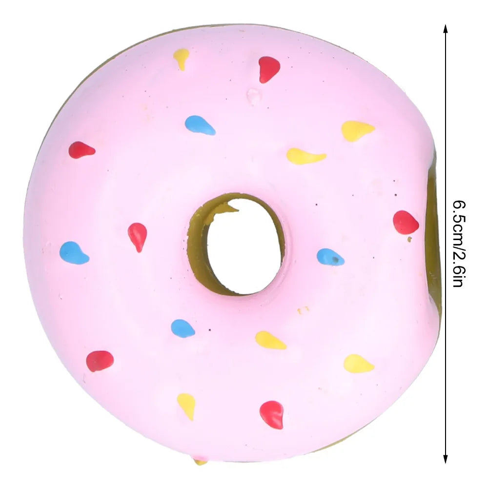 10-Pack Latex Donut Squeaky Dog Toys for Puppies & Small Dogs