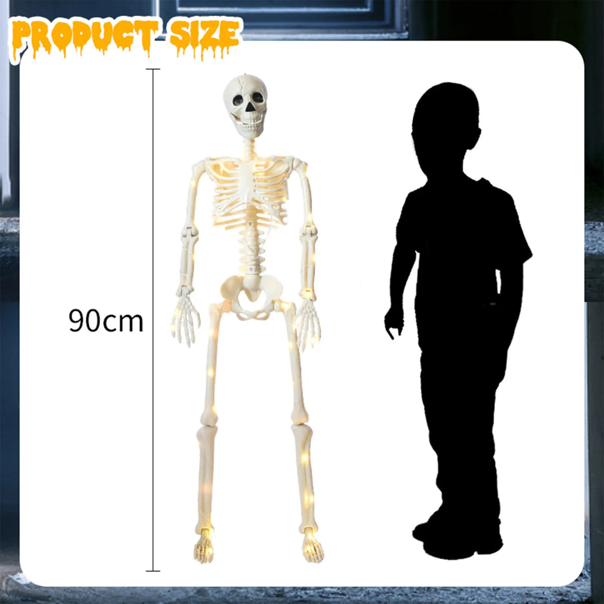 Skeleton LED Lighting Kit – Glowing Halloween Skull Decor