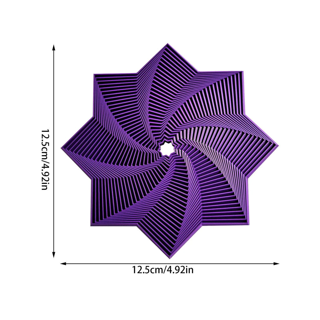 3D Printed Octagonal Fidget Toy – Geometric Sensory Spiral