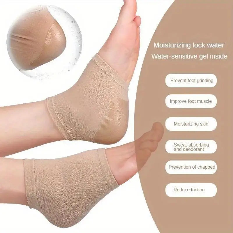 Moisturizing Silicone Heel Socks – Dry & Cracked Heel Care