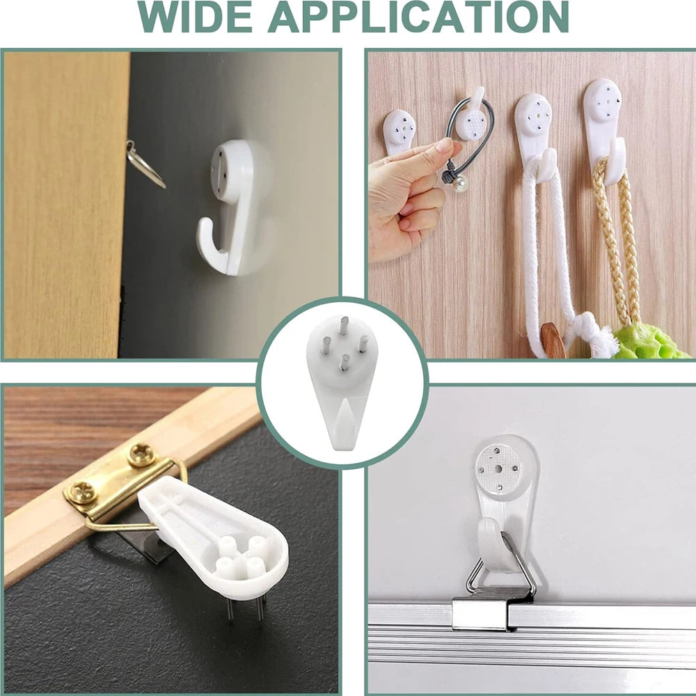 Invisible Wall Hooks & Picture Hangers – No-Drill Nail Kit