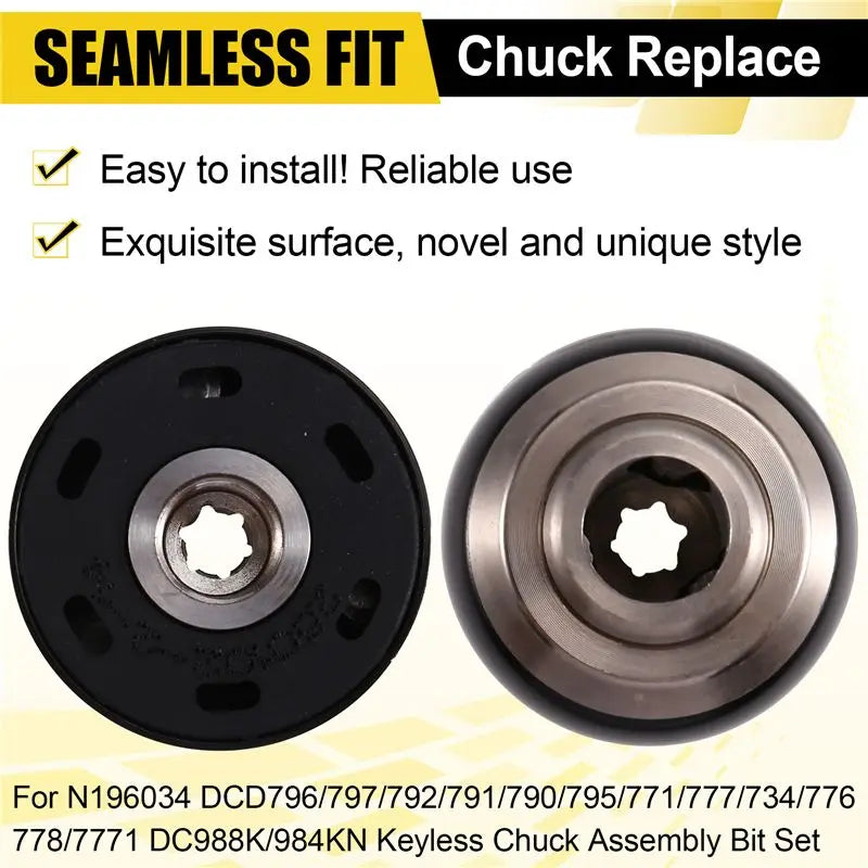 Keyless Drill Chuck Assembly Replacement Set – N196034 Fit