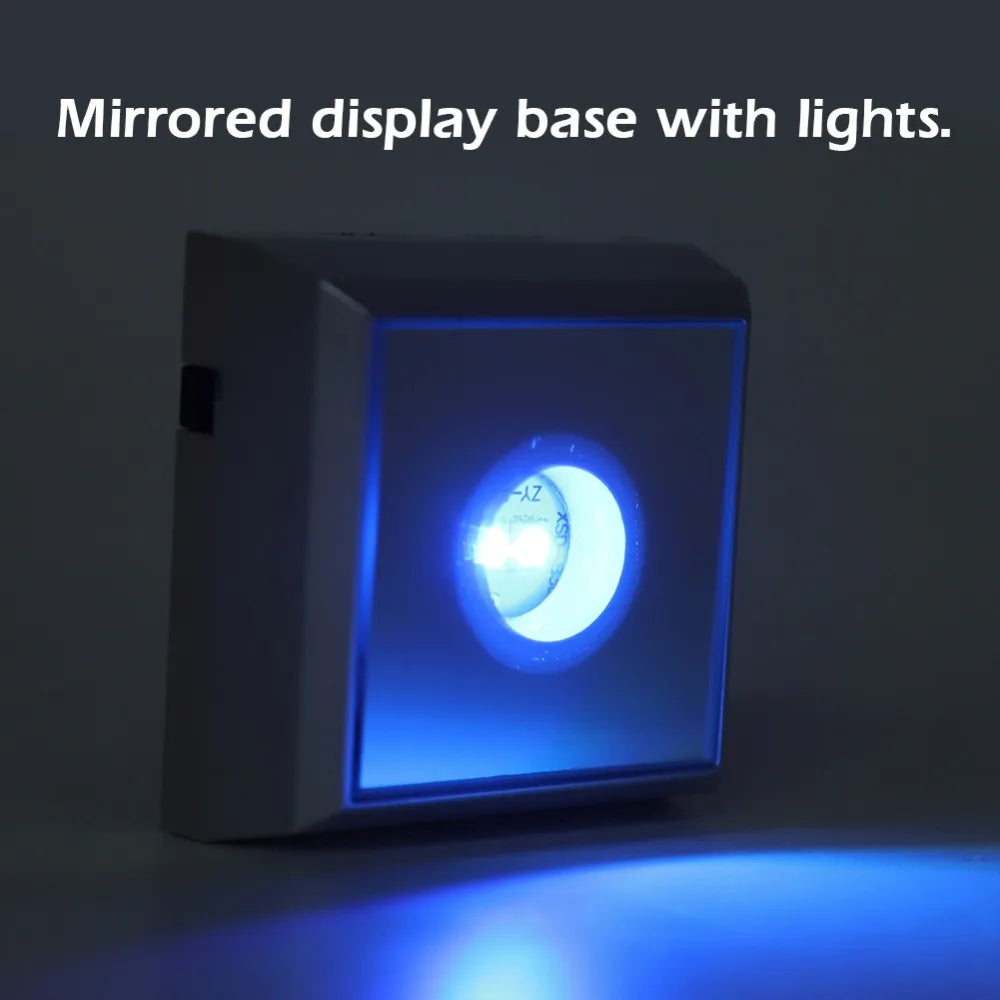 2-Pack Square LED Mirrored Display Stand Base – Jewelry & Crystal