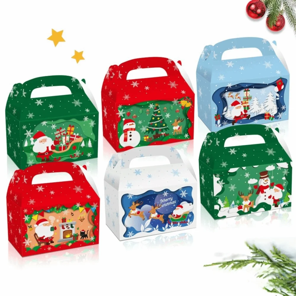 12-Pack Christmas Gift Boxes Foldable Festive Holiday Packaging