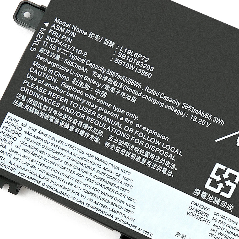 L19L6P72 Battery for Lenovo ThinkPad P15v T15p Gen 1 – 5653mAh