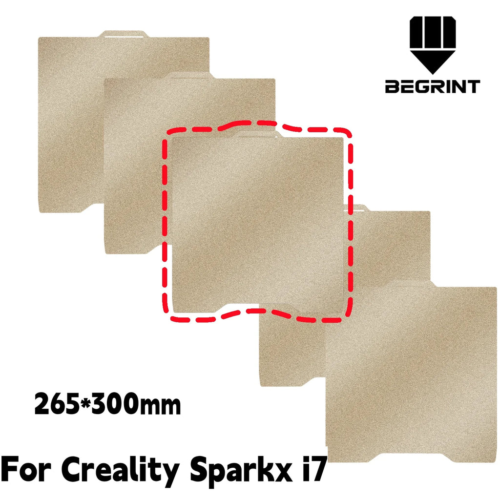 BEGRINT PEI Spring Steel Build Plate 265x300mm – Creality