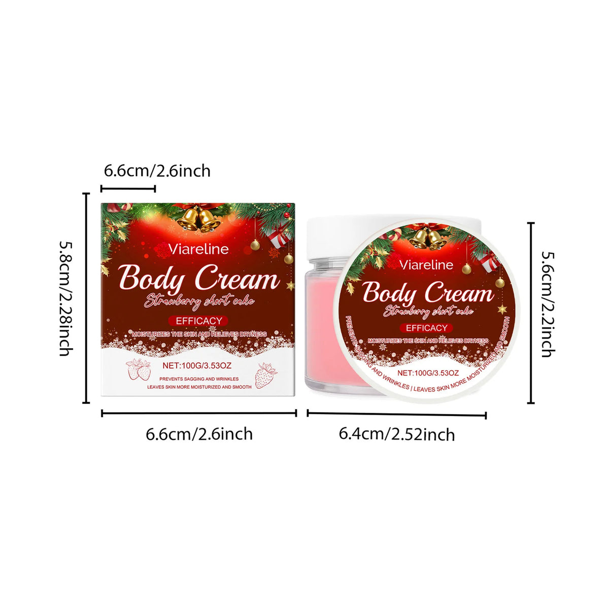 Strawberry Scented Body Cream – 24-Hour Deep Moisturizer