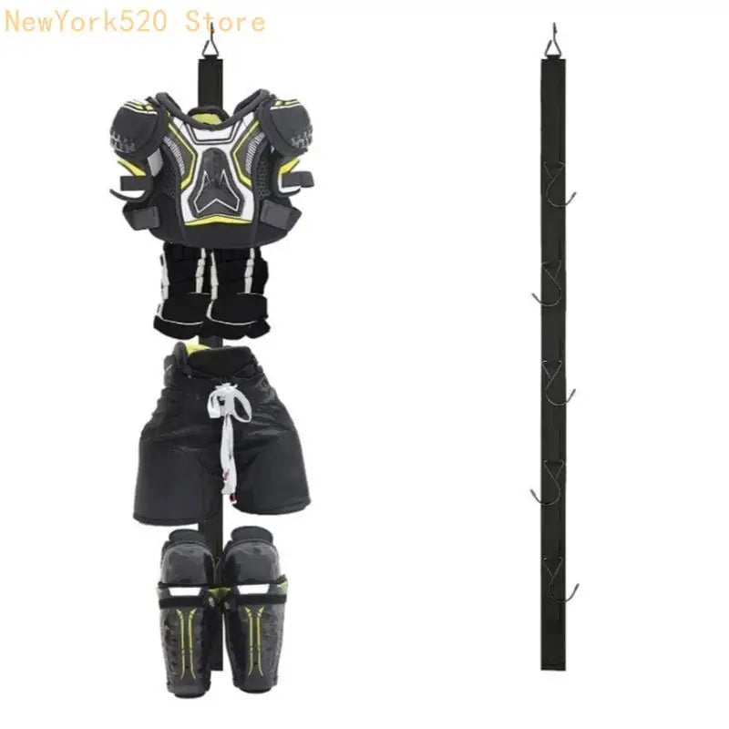 Hockey Equipment Rack Wall Organizer with Adjustable Hooks