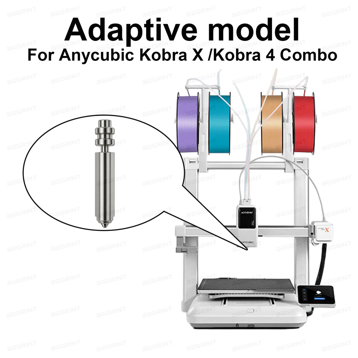 Bimetallic Hardened Steel Nozzle – Anycubic Kobra X & Kobra 4