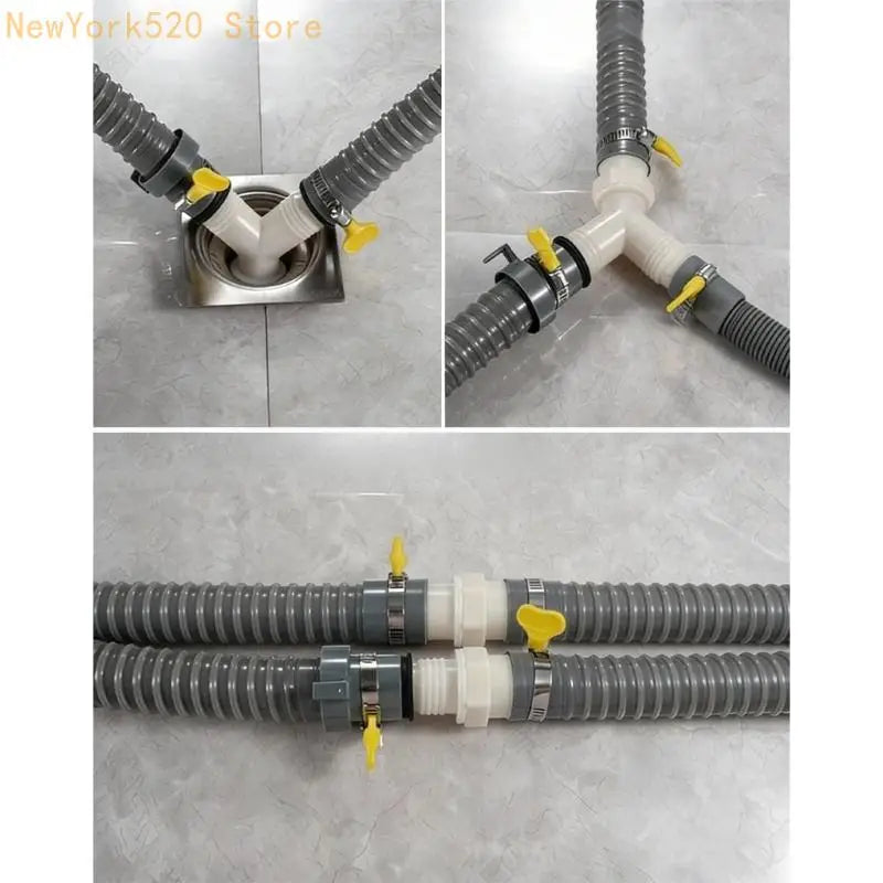 Y-Type 3-Way Washing Machine Drain Hose Adapter | Tee Connector