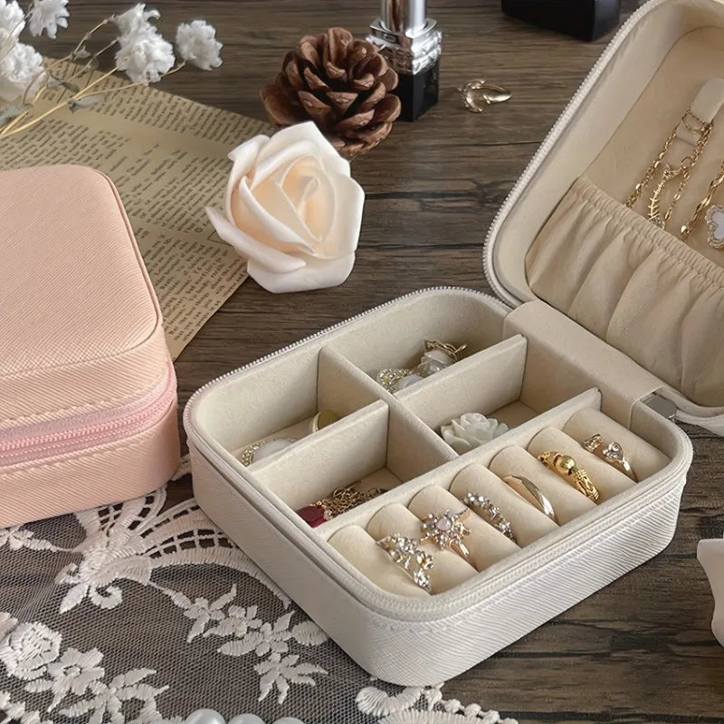 VIBE Travel Jewelry Case – Portable PU Leather Organizer