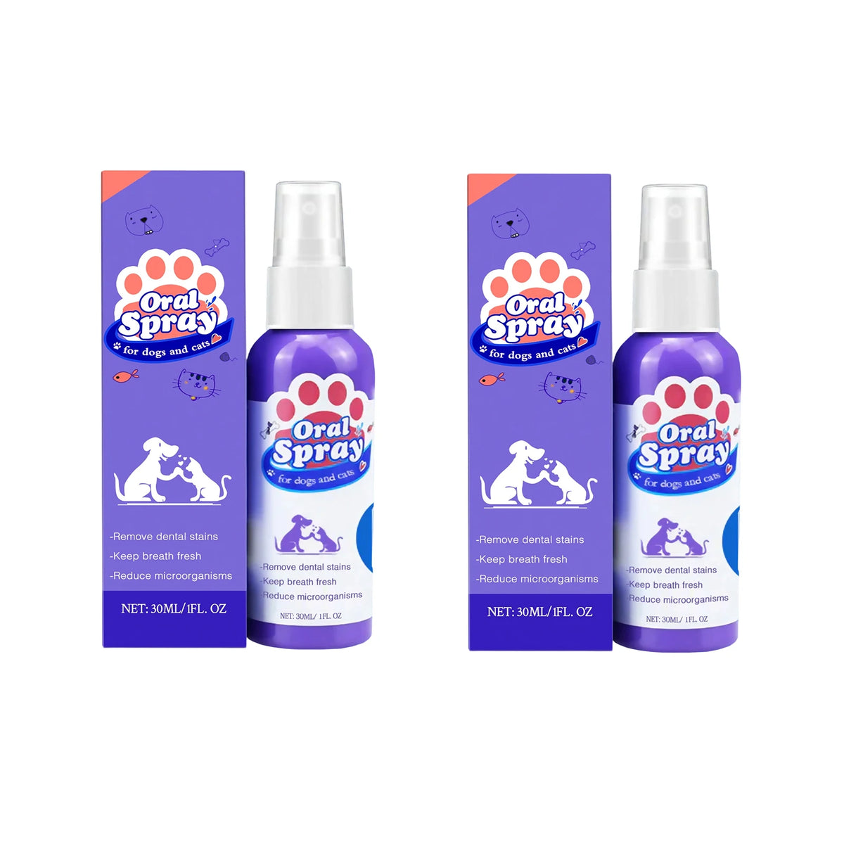 Pet Teeth Cleaning Spray – Fresh Breath & Plaque Remover 30ml