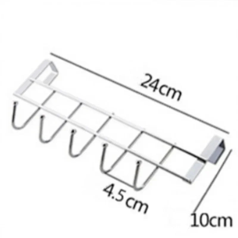 Stainless Steel Over-Door Double Hook – No-Drill Organizer