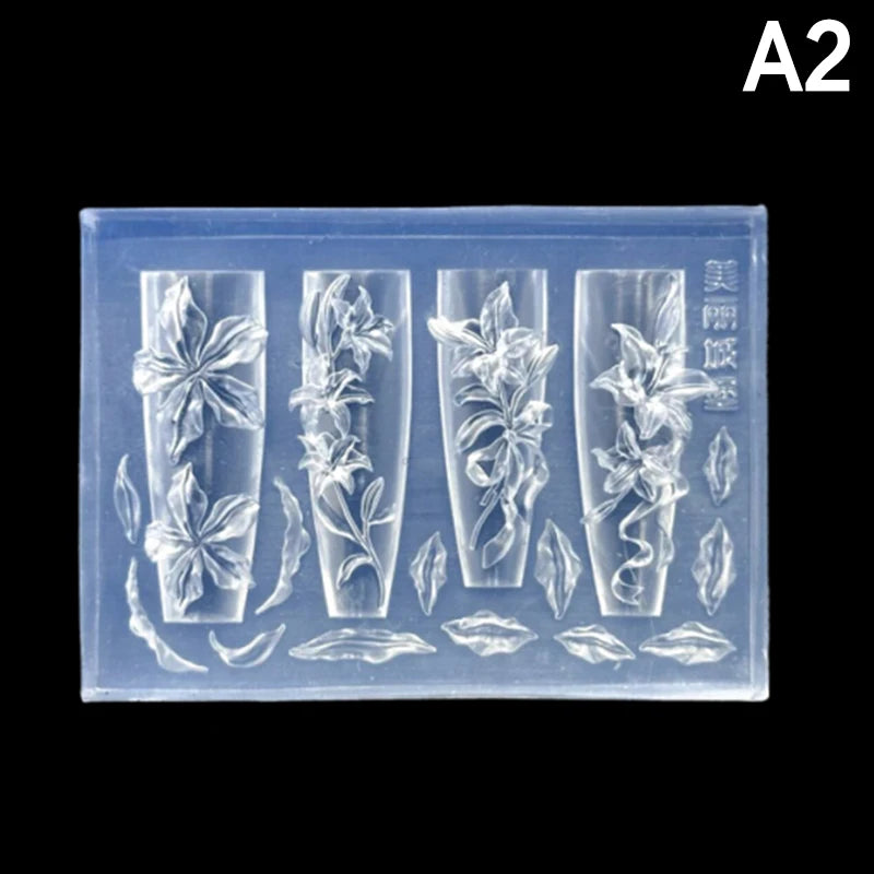 Butterfly Silicone Nail Art Carving Mold – DIY Manicure Stencil