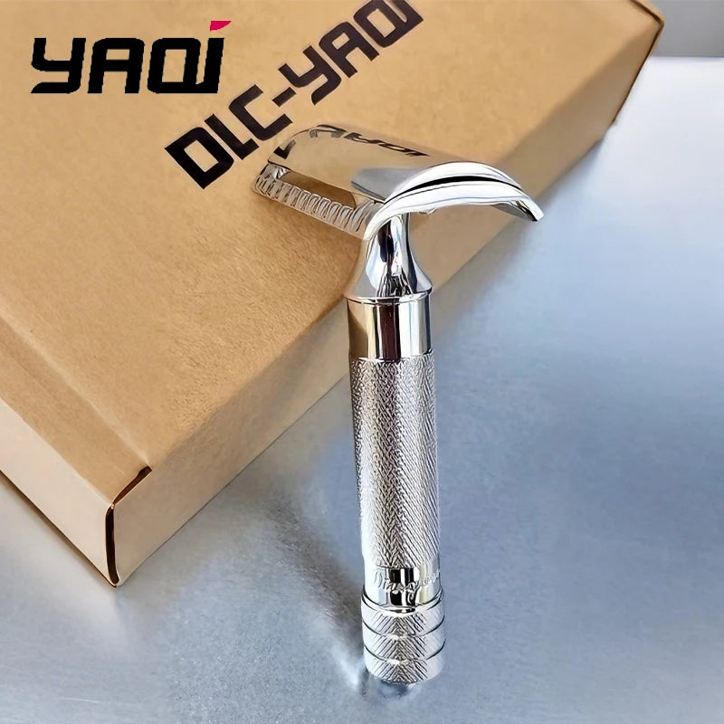 Yaqi Diagonal Slant Safety Razor – 316 Steel, 0.35mm Blade Gap