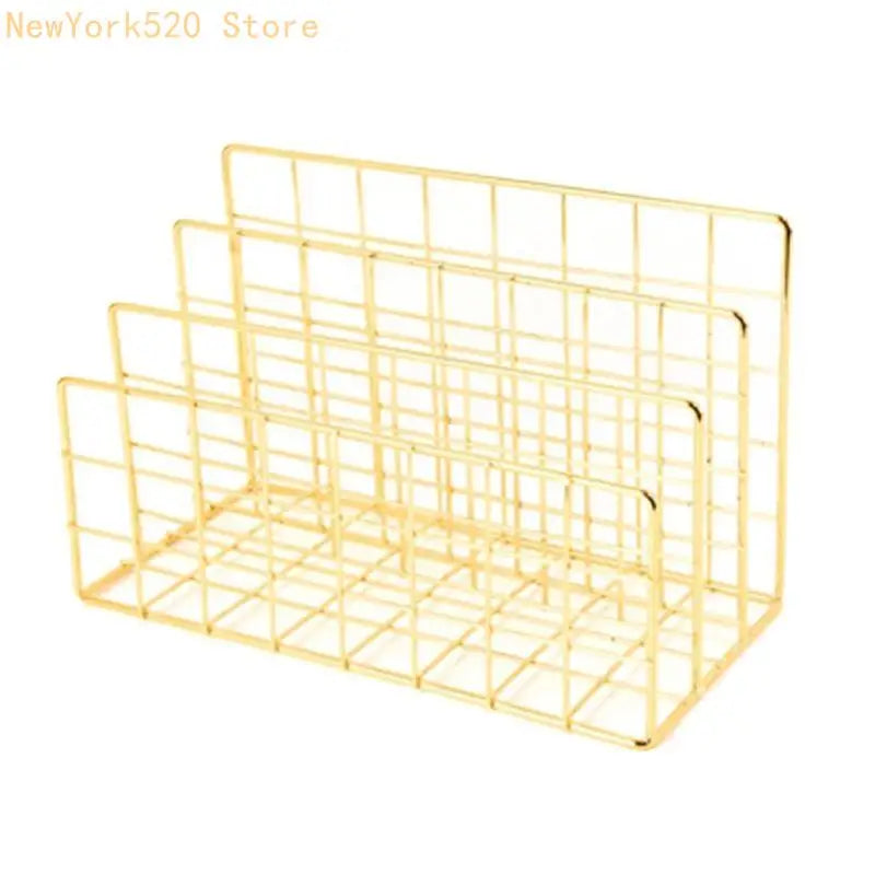 Metal Desktop File Sorter – 3-Compartment Iron Letter Holder