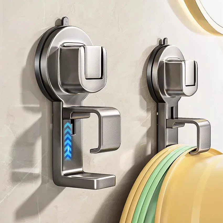 Suction Cup Wall Hooks No-Drill Washbasin Storage Rack 1/3 PCS
