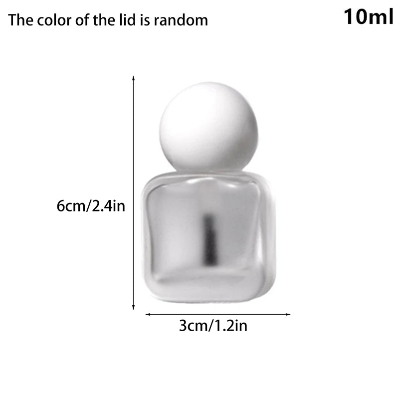 15ml Frosted Glass Nail Polish Bottle with Lid & Brush
