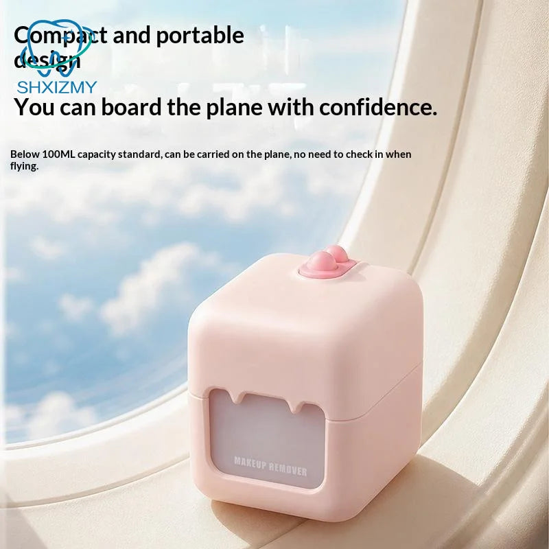 Travel Makeup Remover Case – Leak-Proof Cotton Pad Storage Box