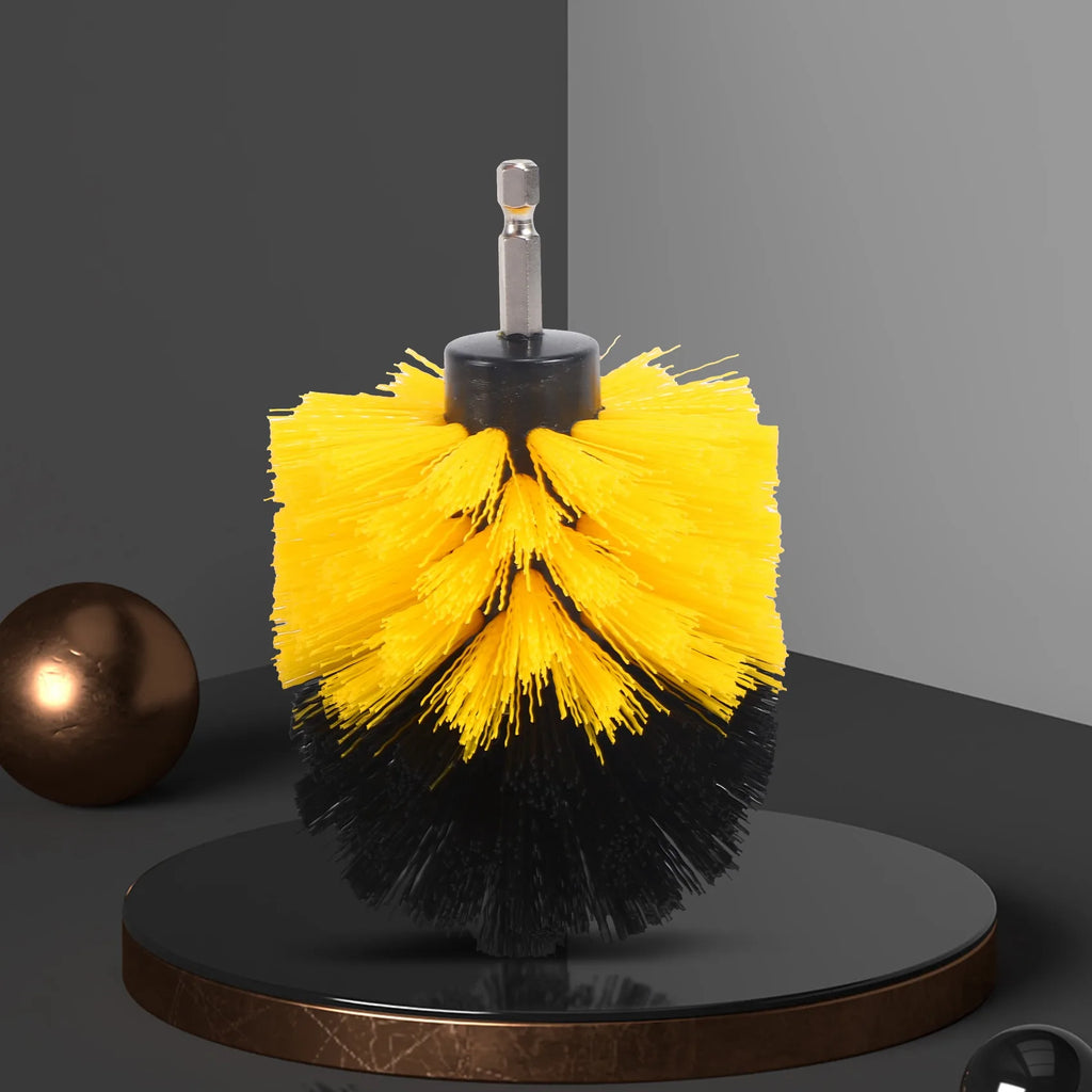 12-Piece Drill Brush & Scrub Pad Power Scrubber Set – Yellow