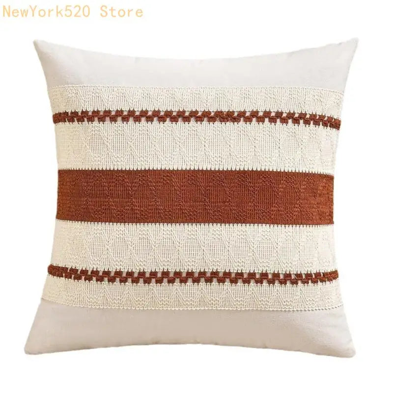Bohemian Cotton Linen Pillow Cover | Machine Washable 45x45cm