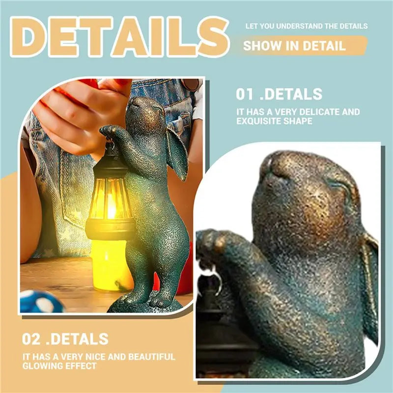 Solar Garden Statue Lanterns – Outdoor Animal Figurines 3-Pack