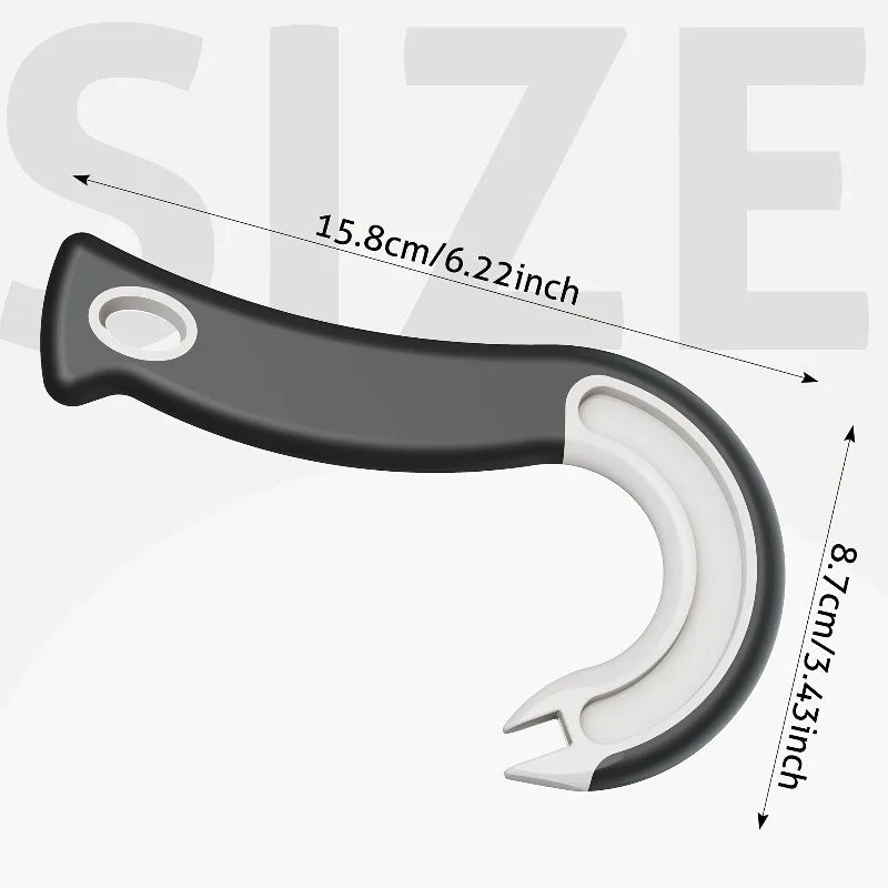 Easy-Grip Hook Can Opener – Stainless Steel & Plastic
