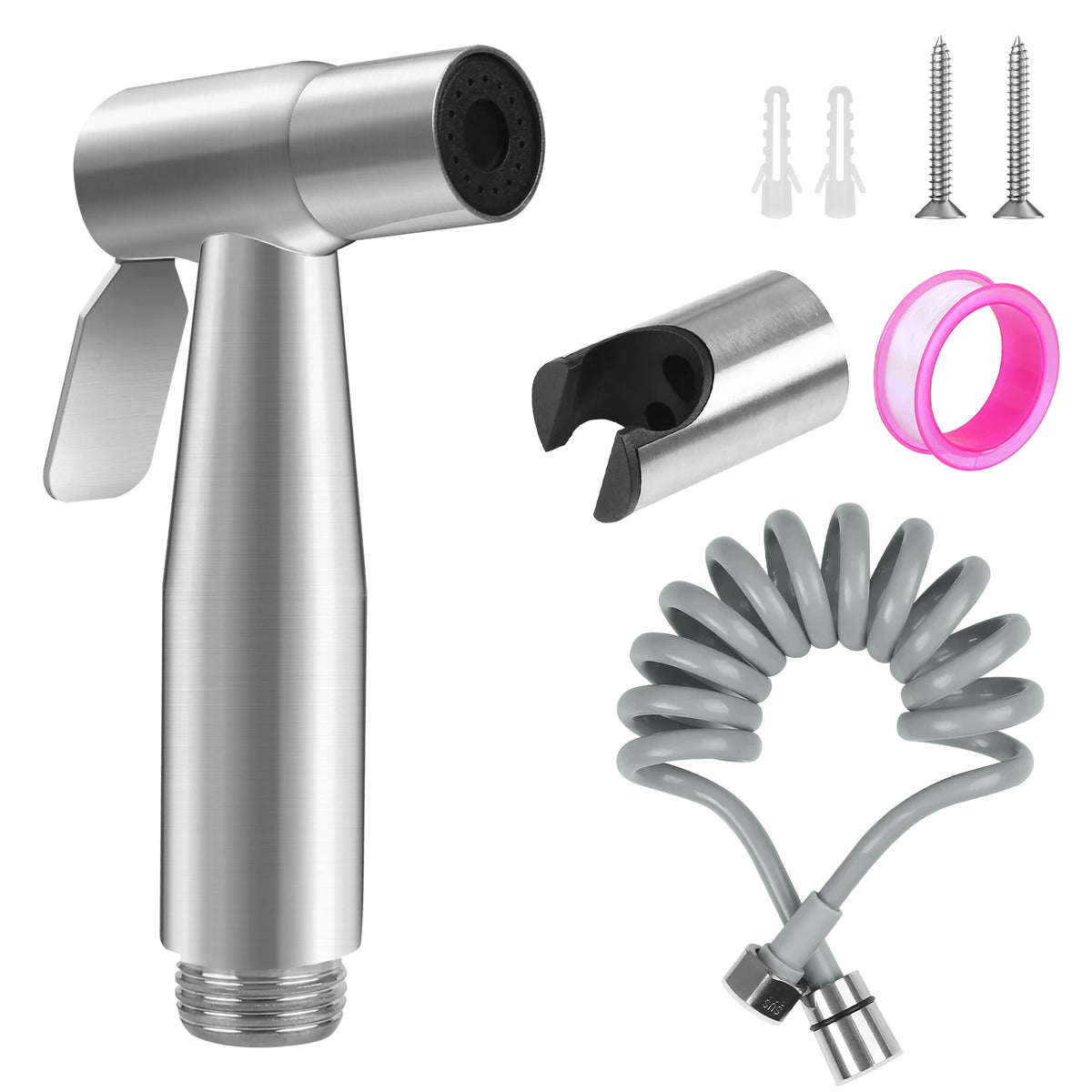 Stainless Steel Handheld Bidet Sprayer Set – Wall Mount