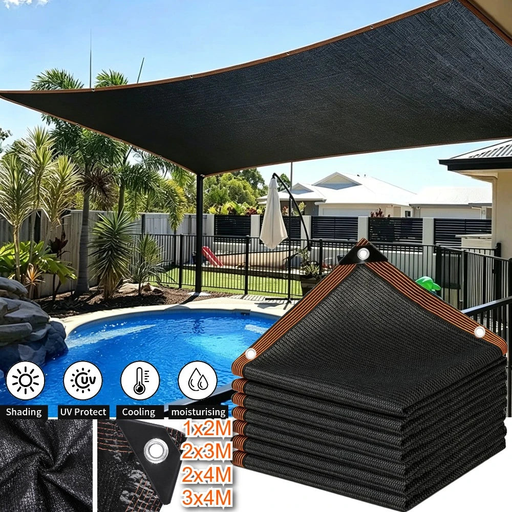 HDPE Sun Shade Net Anti-UV Canopy with Grommets | Garden & Patio