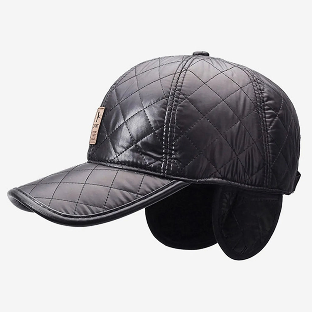 Wide Brim Winter Baseball Cap with Ear Protection – Unisex