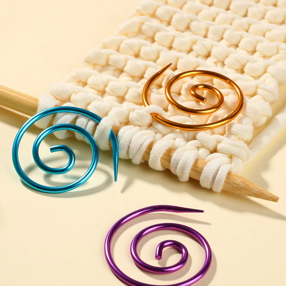 9-Pc Metal Spiral Cable Knitting Needles Set with Storage Box