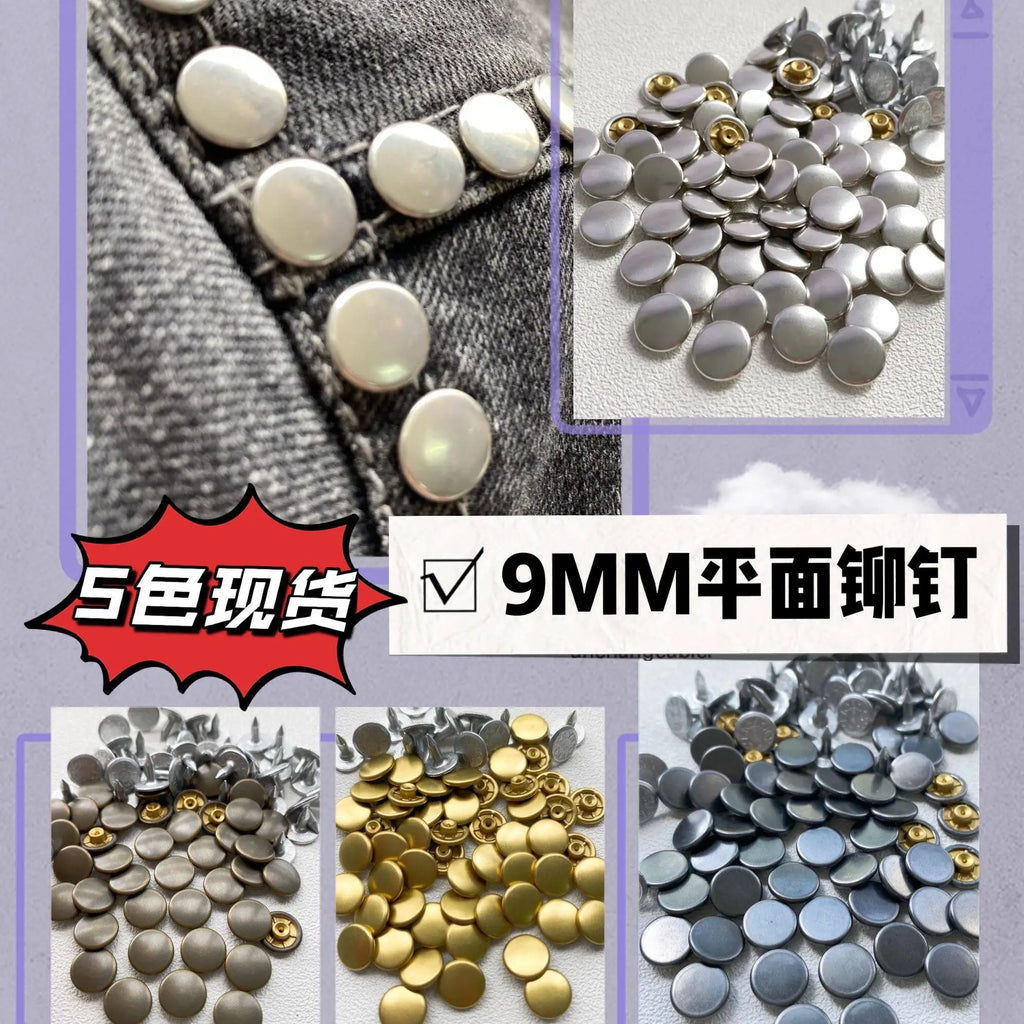 Metal Rivet Denim Buttons 14L 9mm – Combined Decorative Buttons