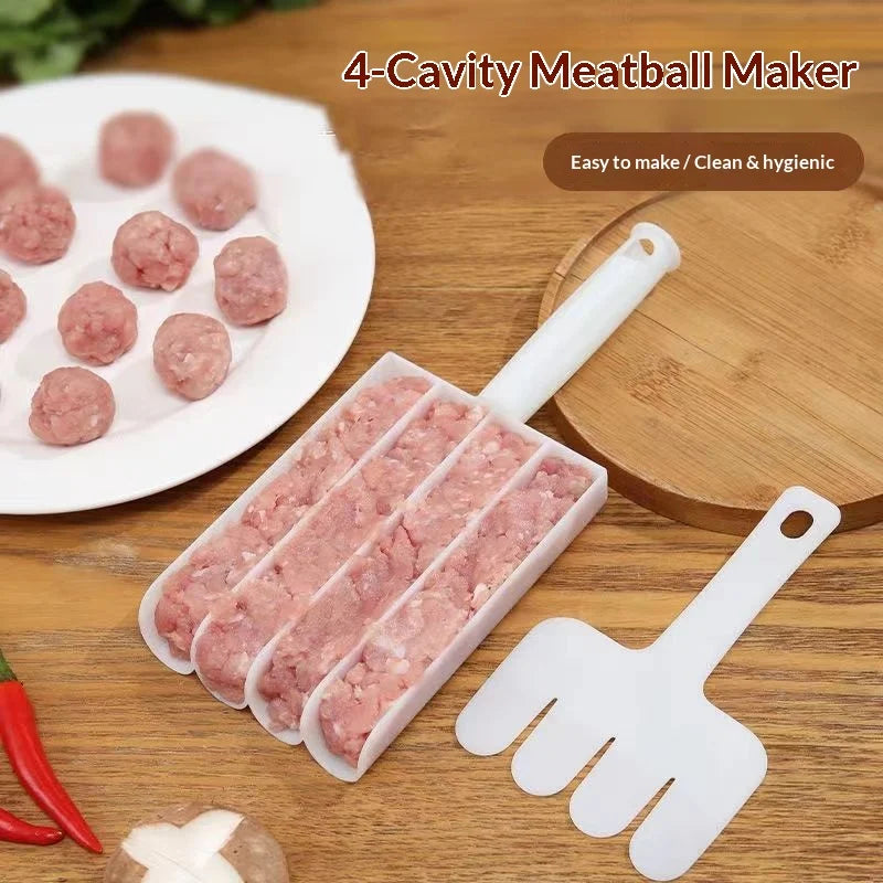 Quadruple Meatball Maker Mold – Fish Ball & Dumpling Tool