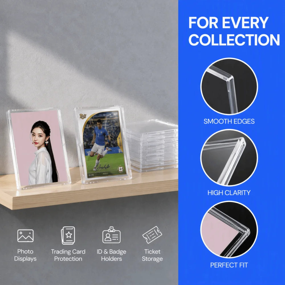 Acrylic Snap-Type Trading Card Holder Display Stand 5/10 Pack