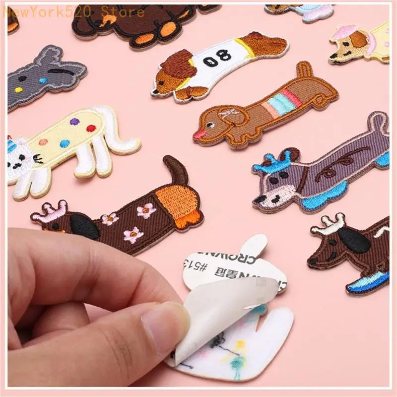 Dog Embroidered Iron-On Patches for Jackets, Bags & Clothes