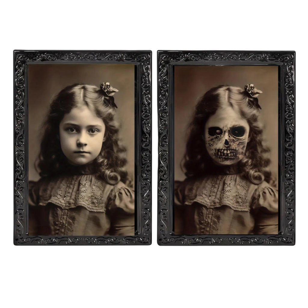 3D Face Changing Horror Portrait Frame | Halloween Decor