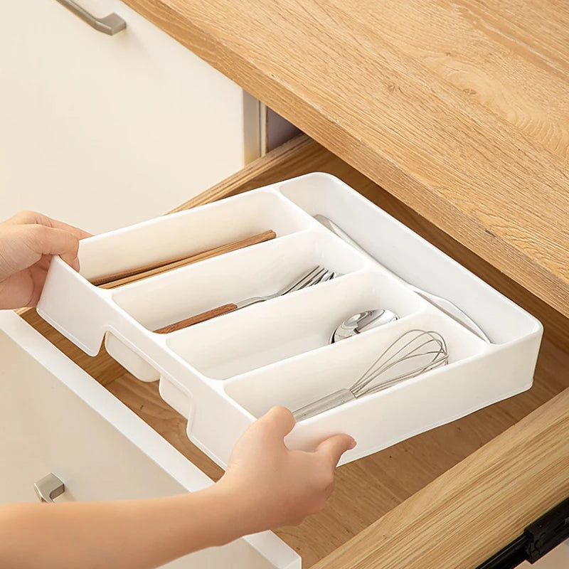 Adjustable Kitchen Drawer Organizer Tray – Cutlery & Utensils