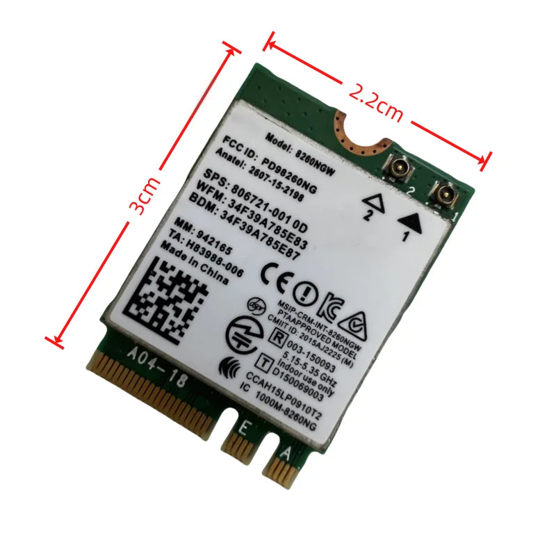 Intel 8260NGW WiFi Bluetooth Card for HP Mini PC – M.2 2230
