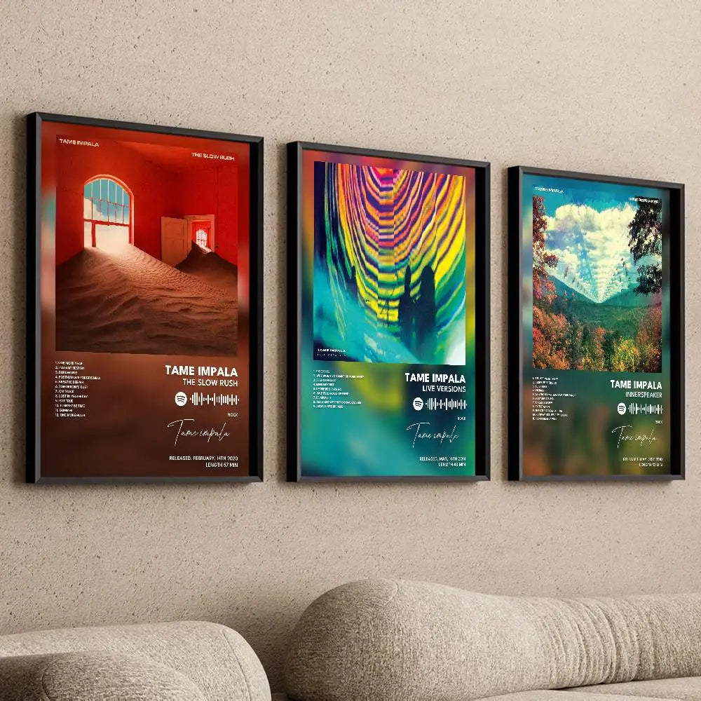 Tame Impala Self-Adhesive Art Poster – Waterproof Wall Sticker
